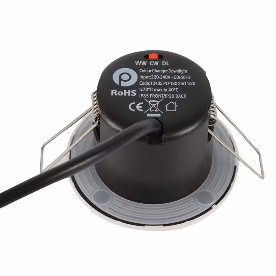 Downlight LED con cornice intercambiabile magnetica IP65 2CCT SMD resistente al fuoco 3000K 4000K